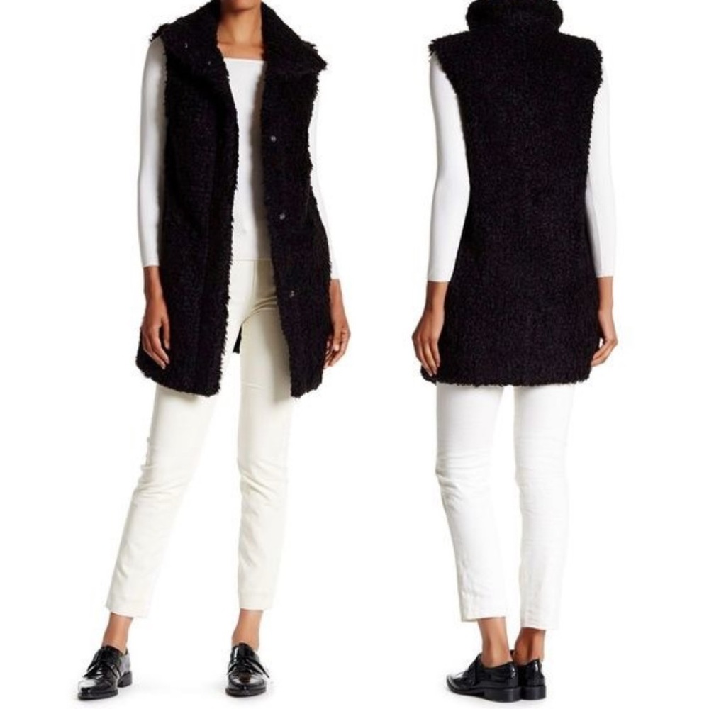 new with out tag  Theory Black Sleeveless Vest Elegant Plush Texture